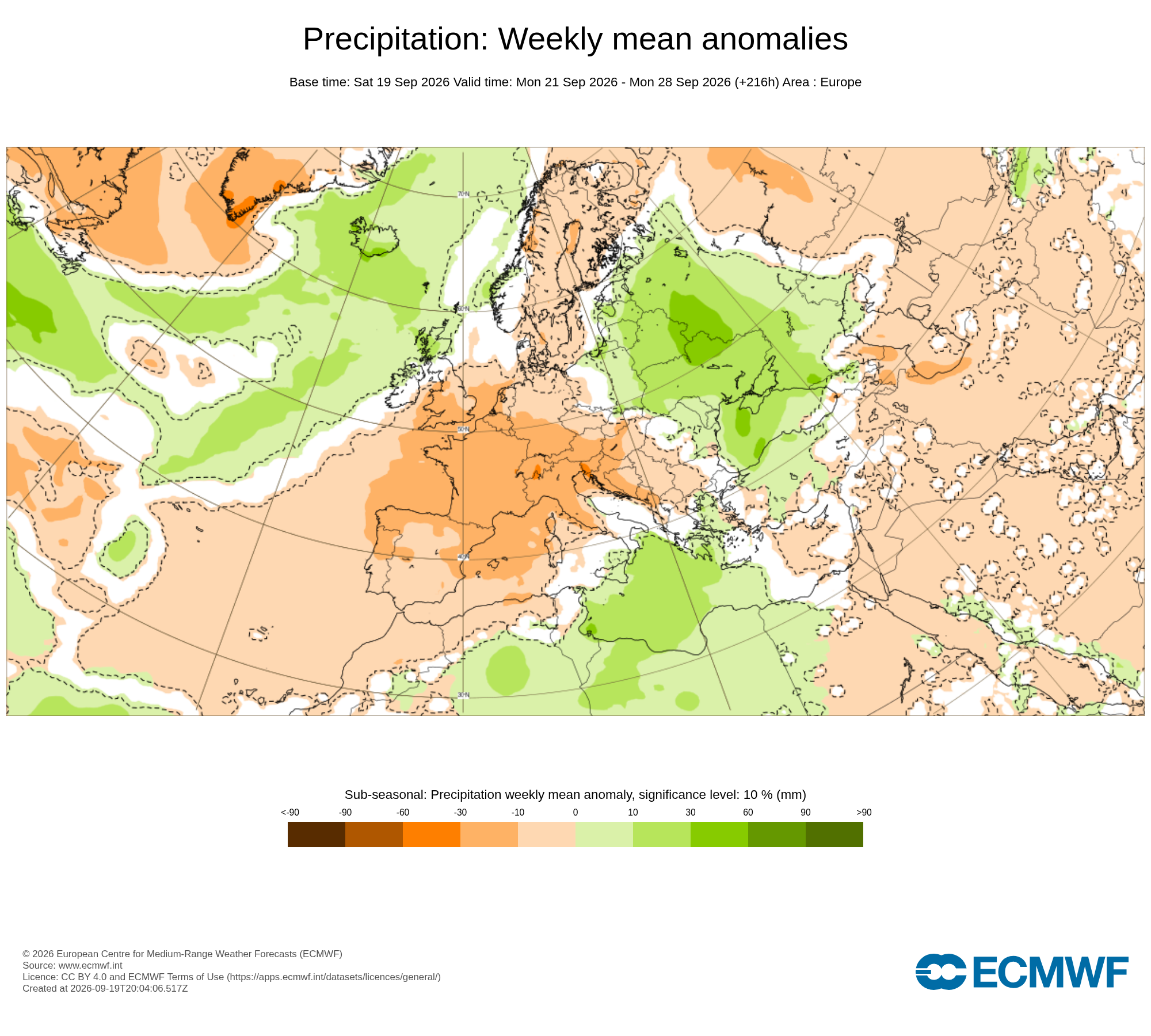 Modelos de Precipitación Septiembre 4ªsemana ECMWF .Meteosojuela La Rioja