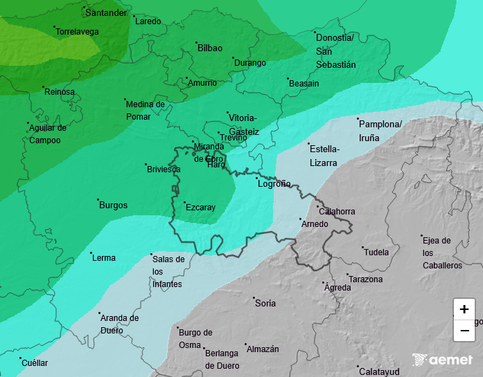 Precipitación Media según AEMET 08