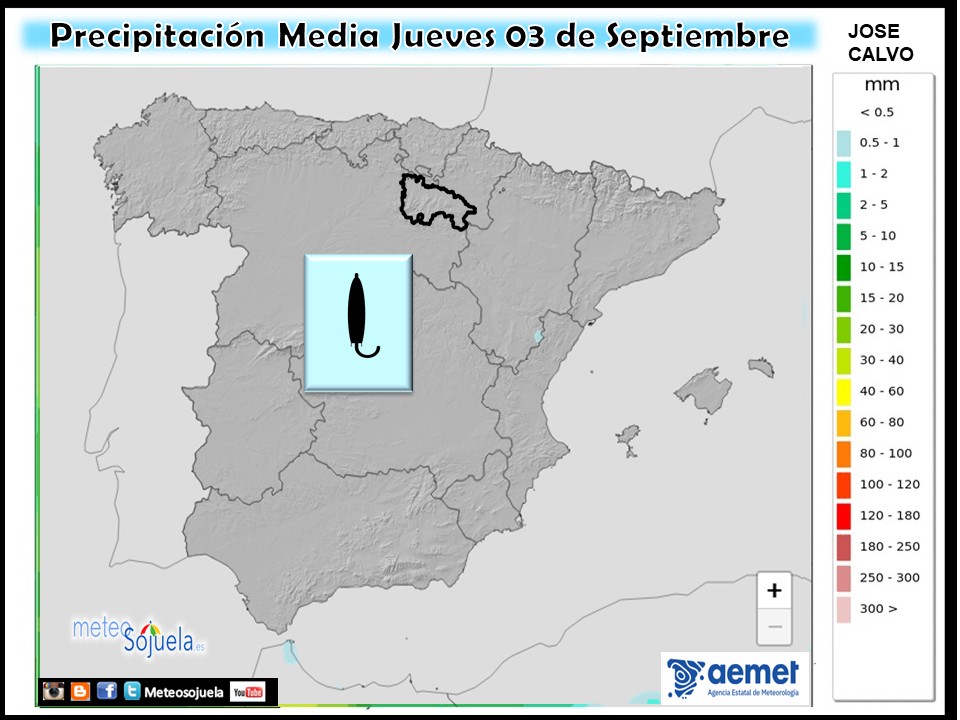 Precipitación Media según AEMET