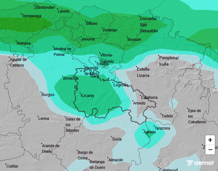 Precipitación Media según AEMET 16