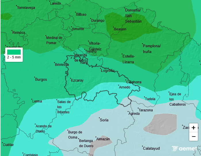 Precipitación Media según AEMET 30