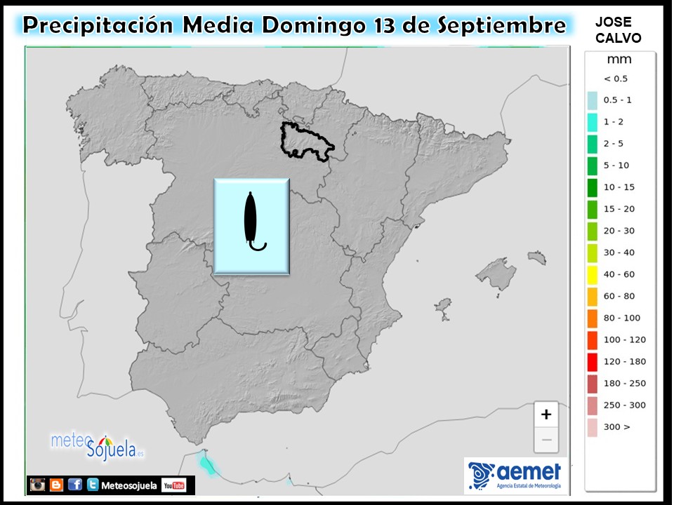 Precipitación Media según AEMET