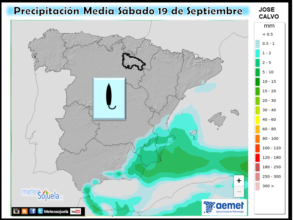 Precipitación Media según AEMET