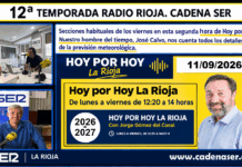 Meteosojuela en la radio. RADIO RIOJA. Hoy por Hoy en la Cadena SER 11/09/2026