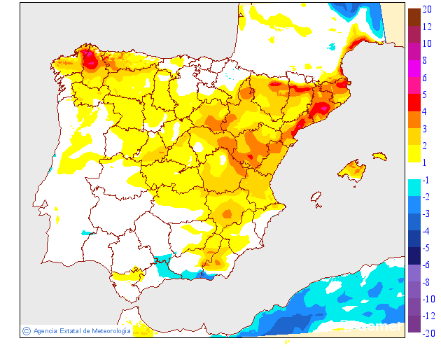Variación de temperaturas máximas AEMET Meteosojuela 21