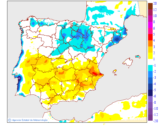 Variación de temperaturas máximas AEMET Meteosojuela 22