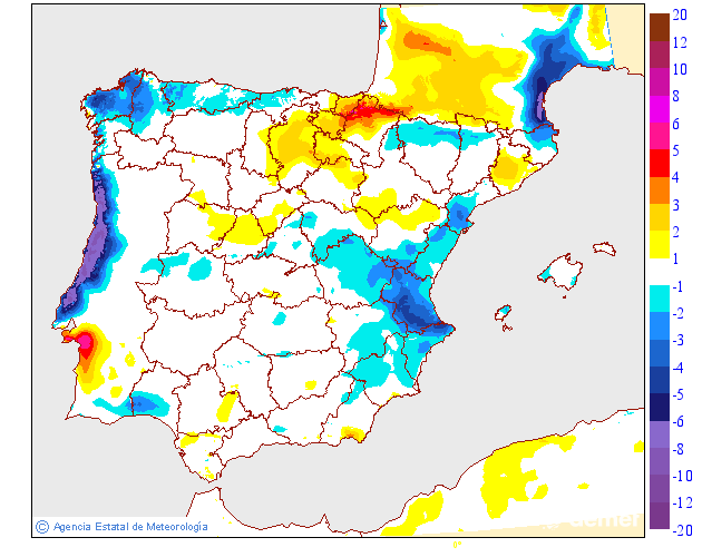 Variación de temperaturas máximas AEMET Meteosojuela 23