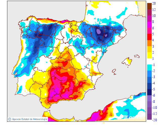 Variación de temperaturas máximas AEMET Meteosojuela 29