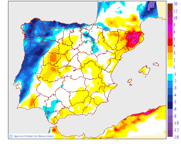 Variación de temperaturas máximas AEMET Meteosojuela30