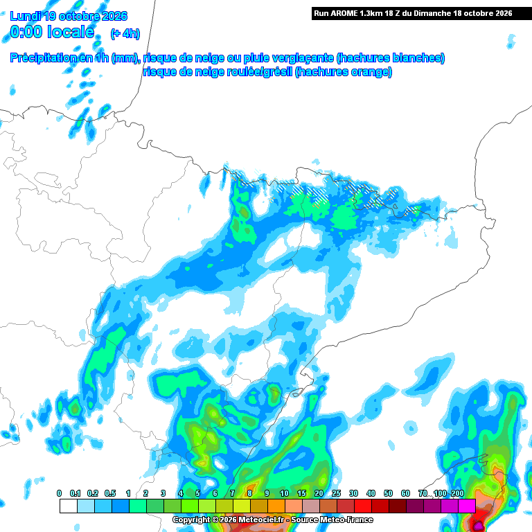 Animación evolución de las precipitaciones previstas en La Rioja
