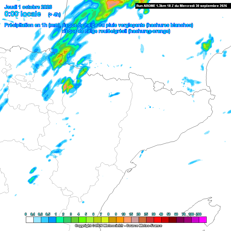 Animación evolución de las precipitaciones previstas en La Rioja