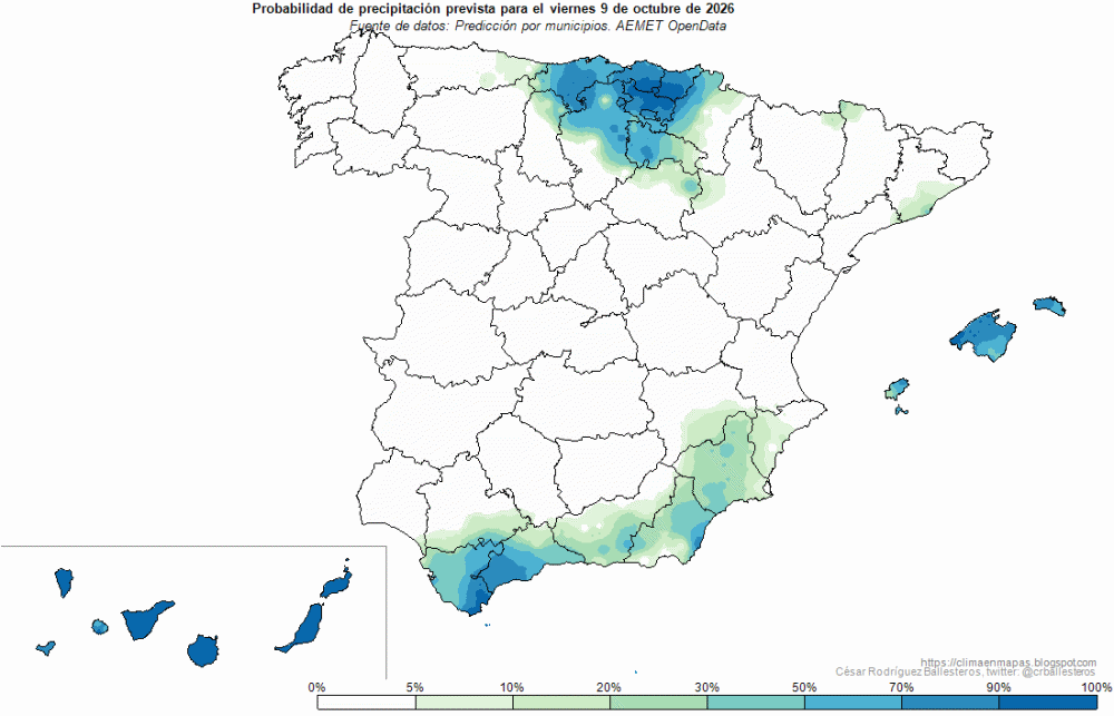 Animación evolución probabilidad de Precipitación