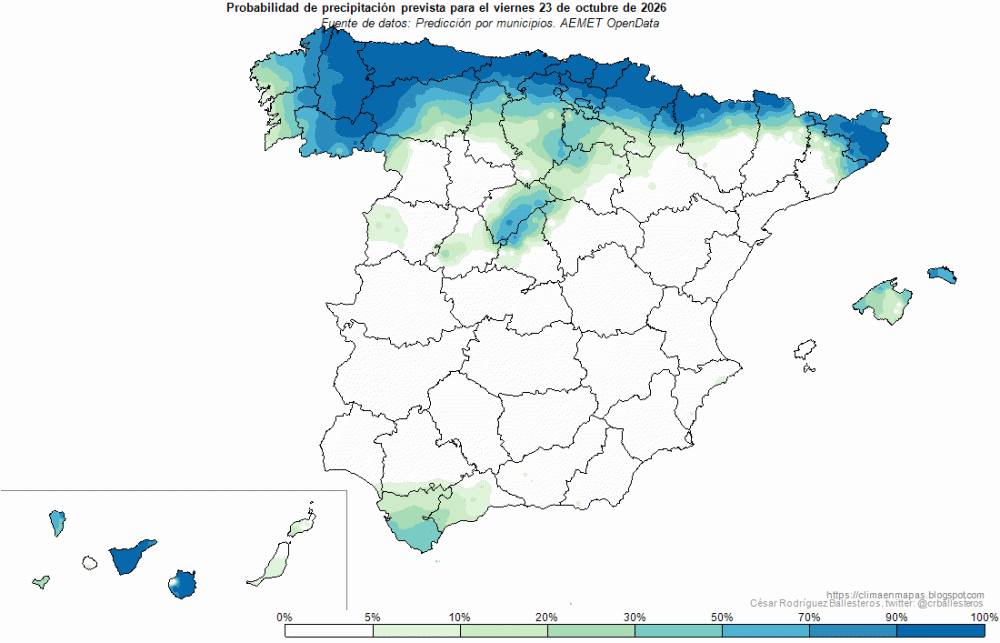 Animación evolución probabilidad de Precipitación