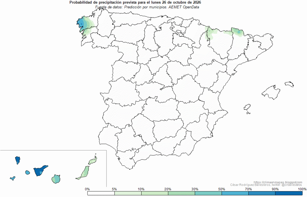 Animación evolución probabilidad de Precipitación