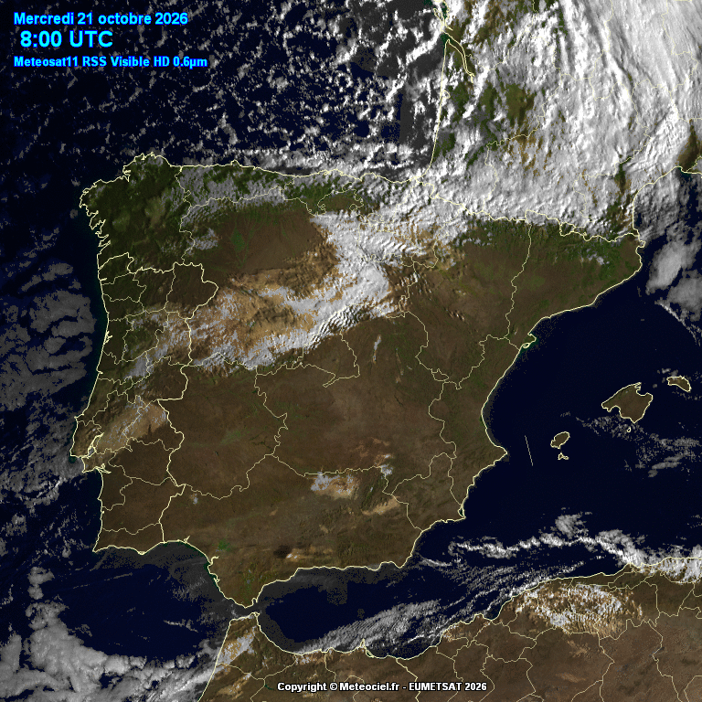 Animación imágenes satélite Meteosat. Frentes en frontolisis