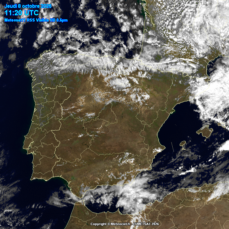 Animación imágenes satélite Meteosat. Situación de NW