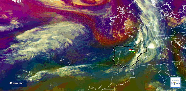 Animación imágenes satélite Meteosat.