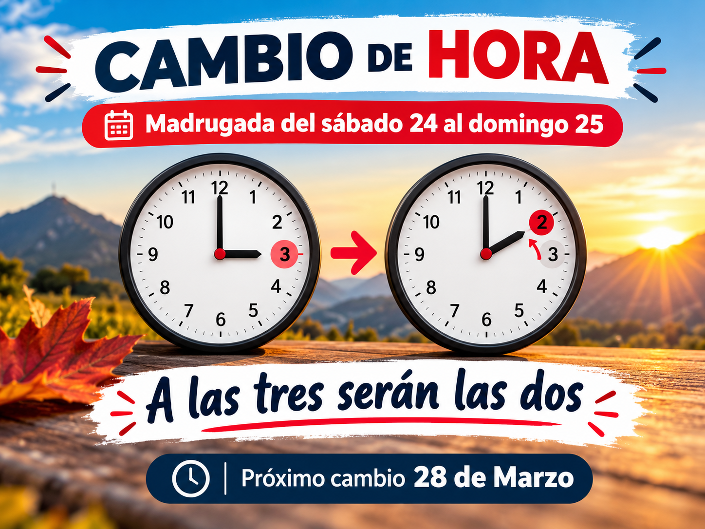 Cambio de Hora_ Las Tres Serán las Dos