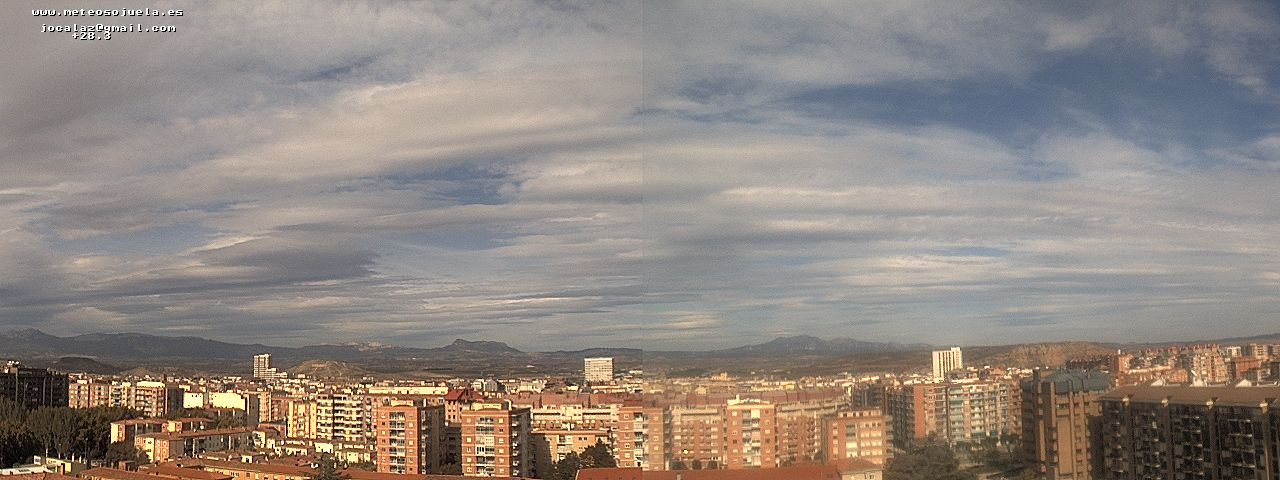 Imagen WEBCAM Logroño Intervalos de nubes medias y altas con claros