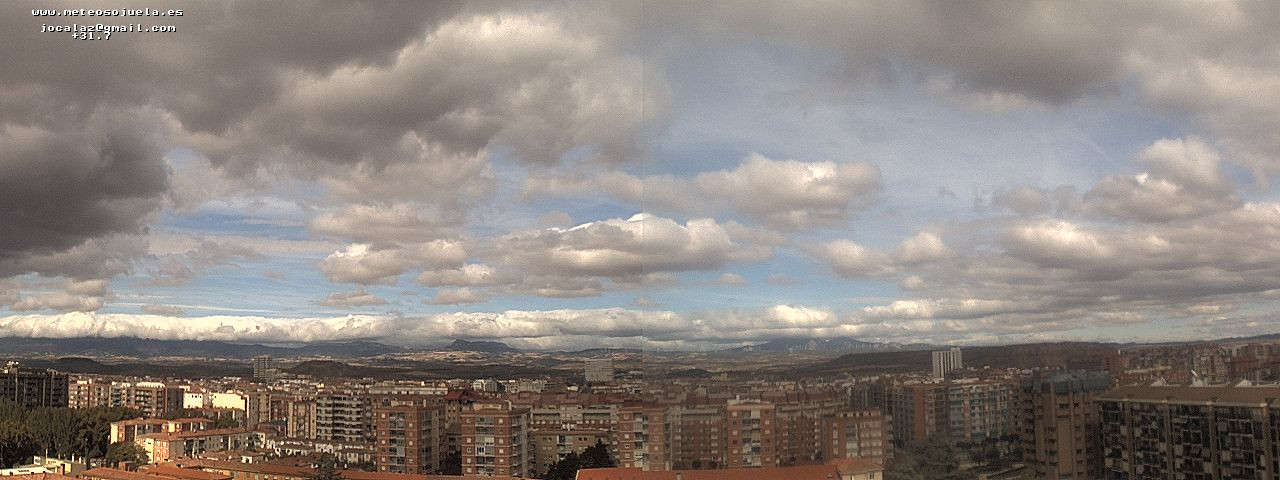 Imagen WEBCAM Logroño Nuboso y barra de cierzo