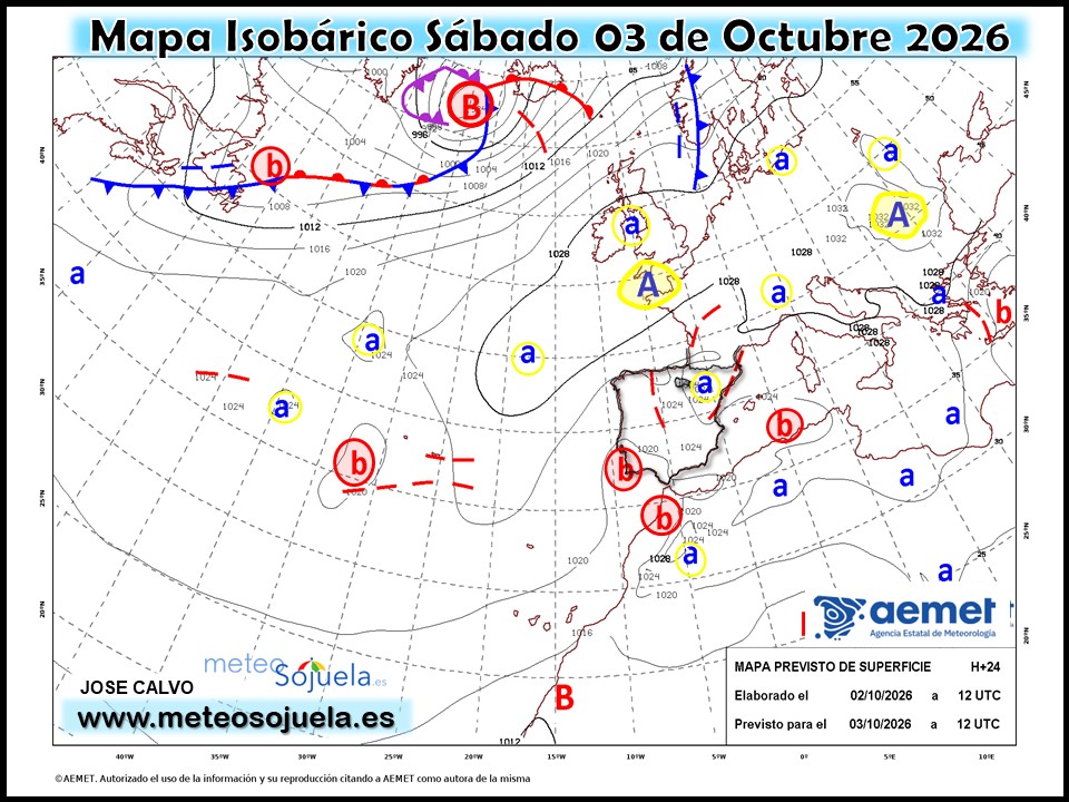 Mapa Isobárico La Rioja. Meteosojuela