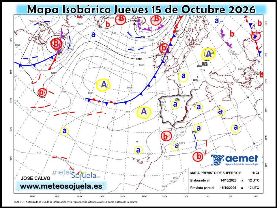 Mapa Isobárico La Rioja. Meteosojuela