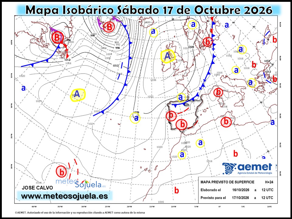 Mapa Isobárico La Rioja. Meteosojuela