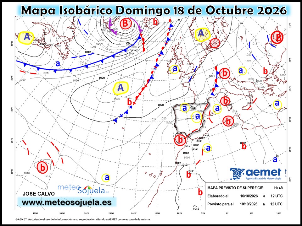 Mapa Isobárico La Rioja. Meteosojuela