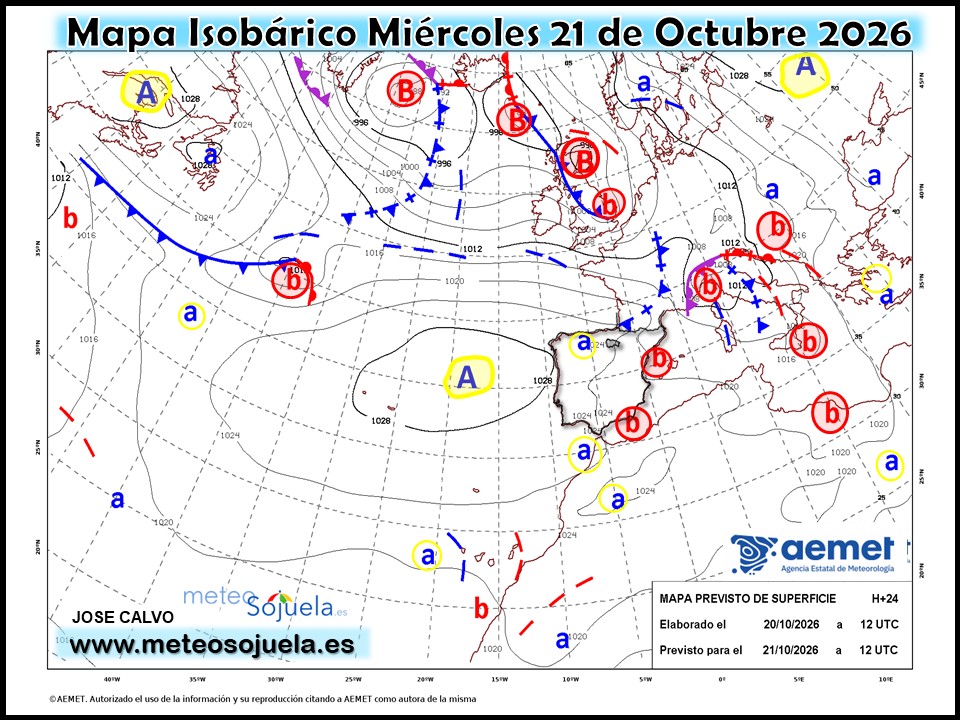 Mapa Isobárico La Rioja. Meteosojuela