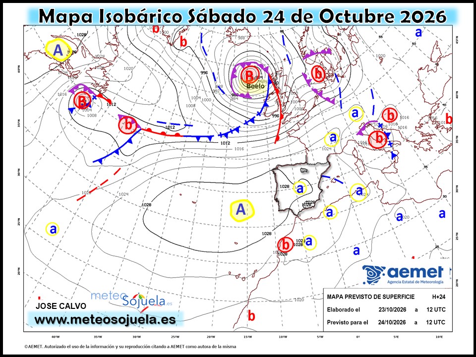 Mapa Isobárico La Rioja. Meteosojuela