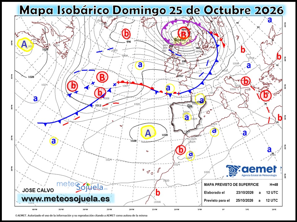 Mapa Isobárico La Rioja. Meteosojuela