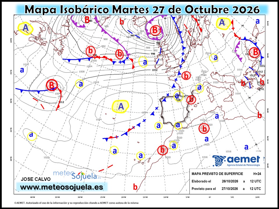 Mapa Isobárico La Rioja. Meteosojuela
