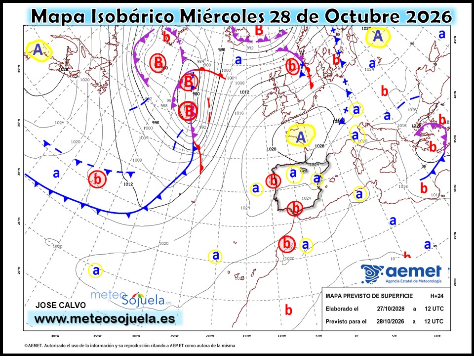 Mapa Isobárico La Rioja. Meteosojuela