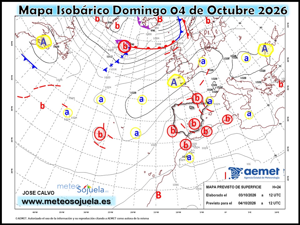 Mapa Isobárico La Rioja. Meteosojuela
