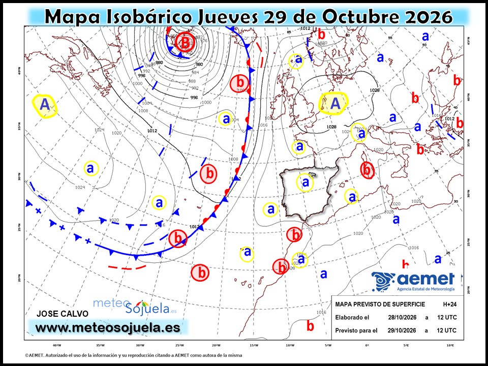 Mapa Isobárico La Rioja. Meteosojuela
