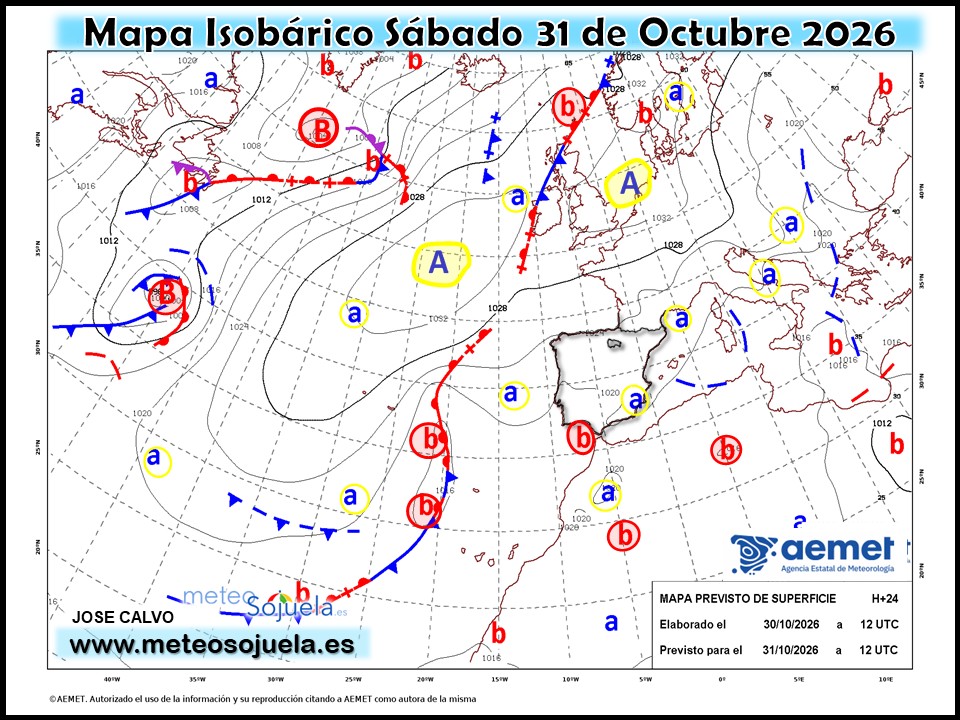 Mapa Isobárico La Rioja. Meteosojuela