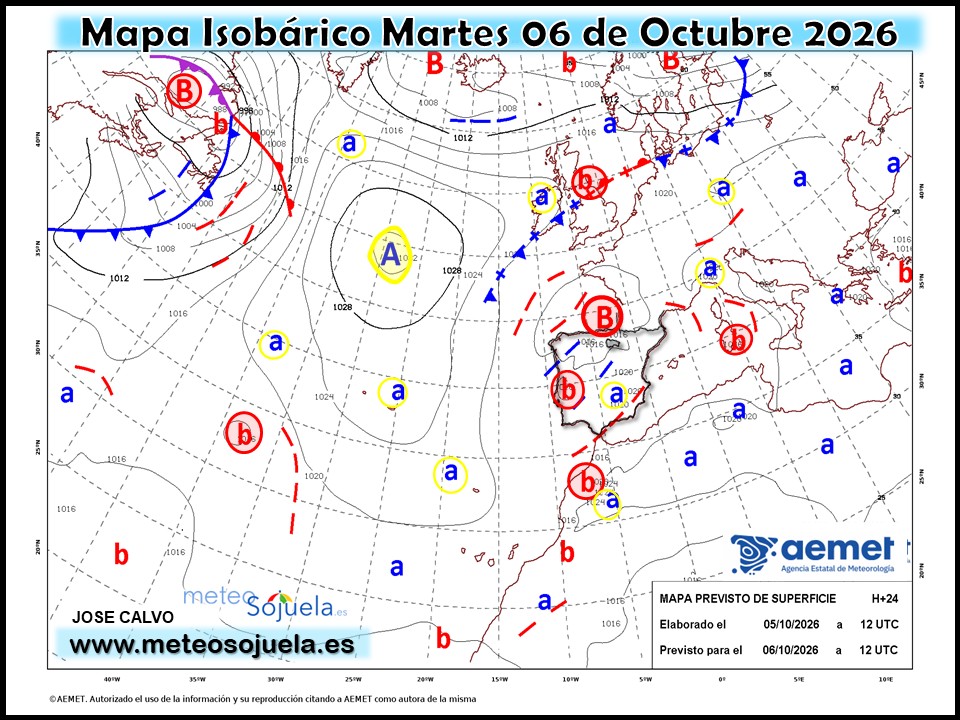 Mapa Isobárico La Rioja. Meteosojuela