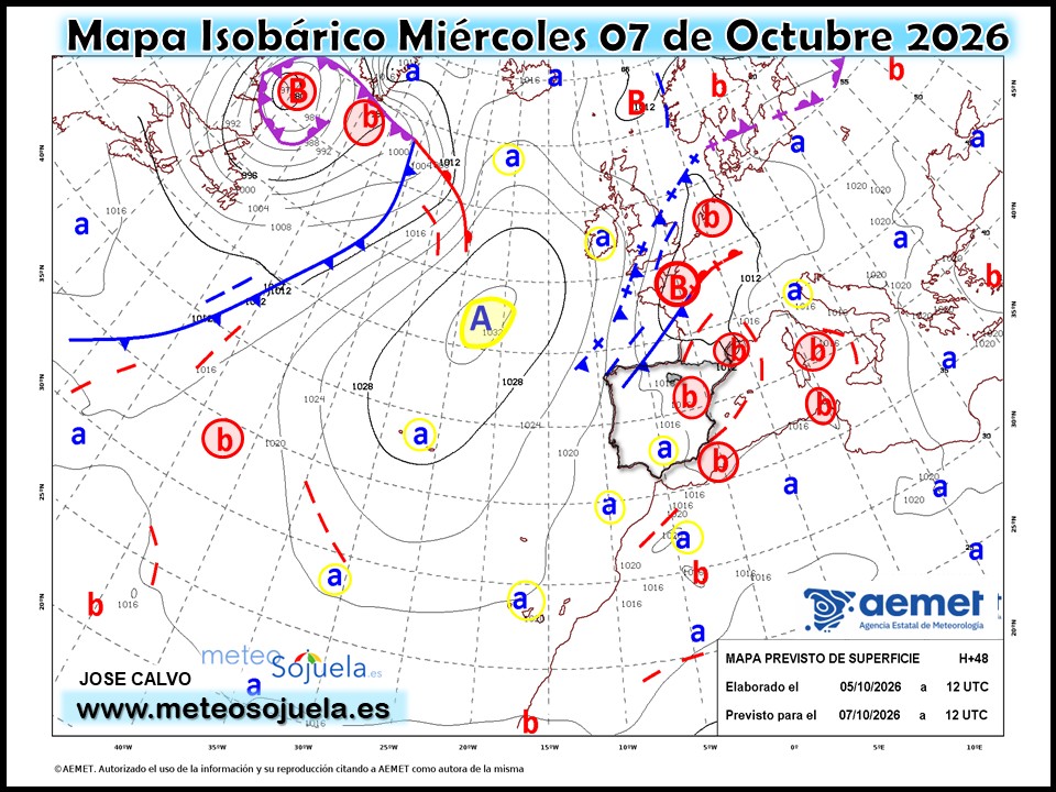 Mapa Isobárico La Rioja. Meteosojuela