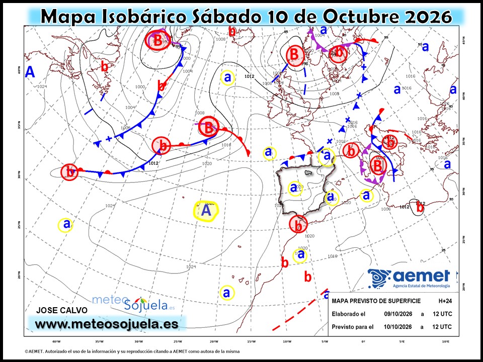 Mapa Isobárico La Rioja. Meteosojuela