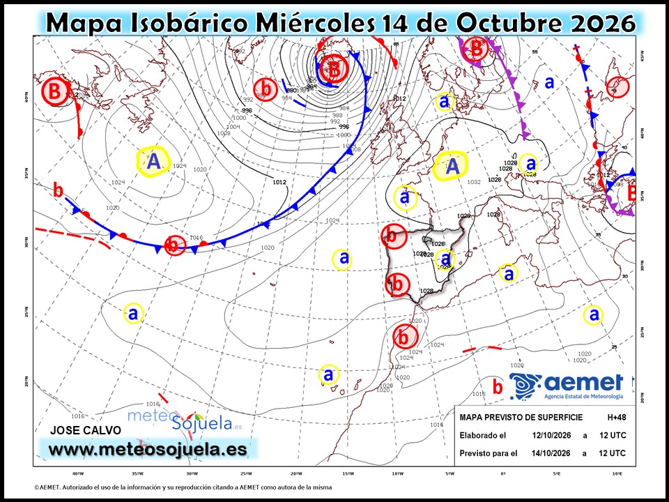 Mapa Isobárico La Rioja. Meteosojuela