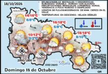 El tiempo de hoy en La Rioja. 18/10/2026. Mejoría con frío otoñal Mapa del tiempo en La Rioja. Meteosojuela