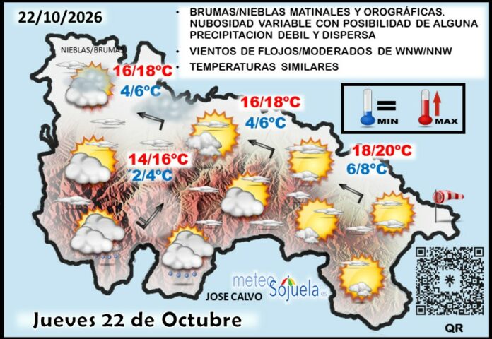 Mapa del tiempo en La Rioja. Meteosojuela Mapa del tiempo en La Rioja. Meteosojuela