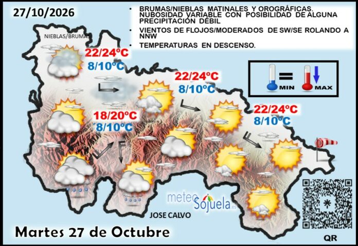 Mapa del tiempo en La Rioja. Meteosojuela Mapa del tiempo en La Rioja. Meteosojuela