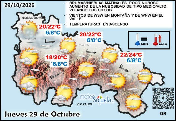 Mapa del tiempo en La Rioja. Meteosojuela Mapa del tiempo en La Rioja. Meteosojuela