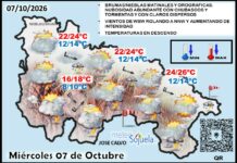 El tiempo de hoy en La Rioja. 07/10/2026. Inestable y más frío Mapa del tiempo en La Rioja. Meteosojuela