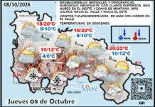 El tiempo de hoy en La Rioja. 08/10/2026. Cierzo y frío otoñal Mapa del tiempo en La Rioja. Meteosojuela