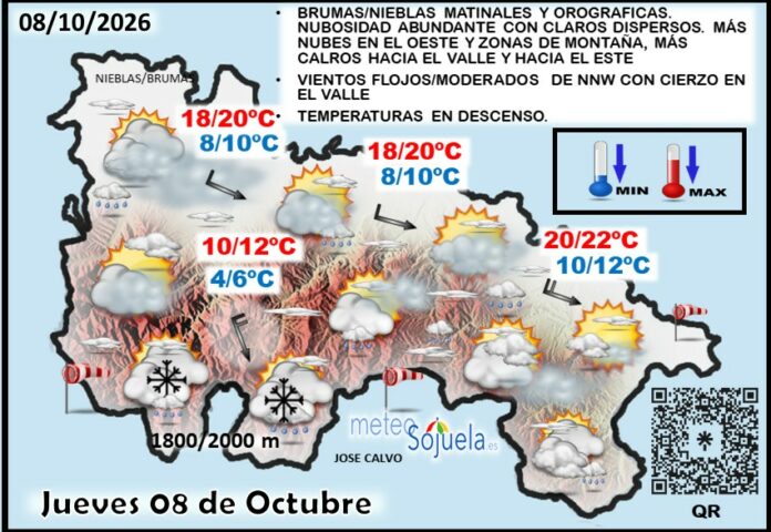Mapa del tiempo en La Rioja. Meteosojuela Mapa del tiempo en La Rioja. Meteosojuela