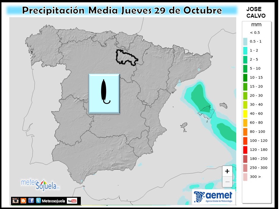 Precipitación Media según AEMET