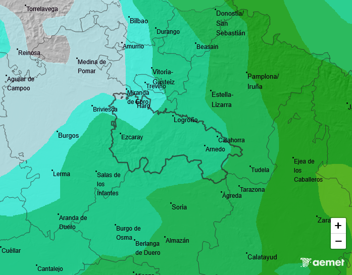 Precipitación Media según AEMET. 0210