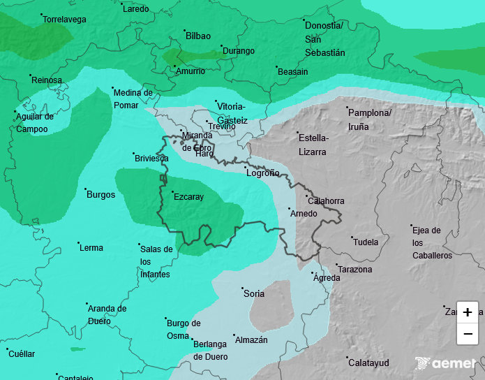 Precipitación Media según AEMET. 1610